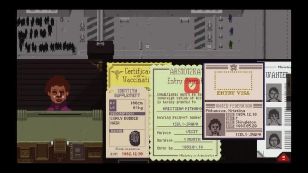 Reviewing arrival documents in Papers, Please