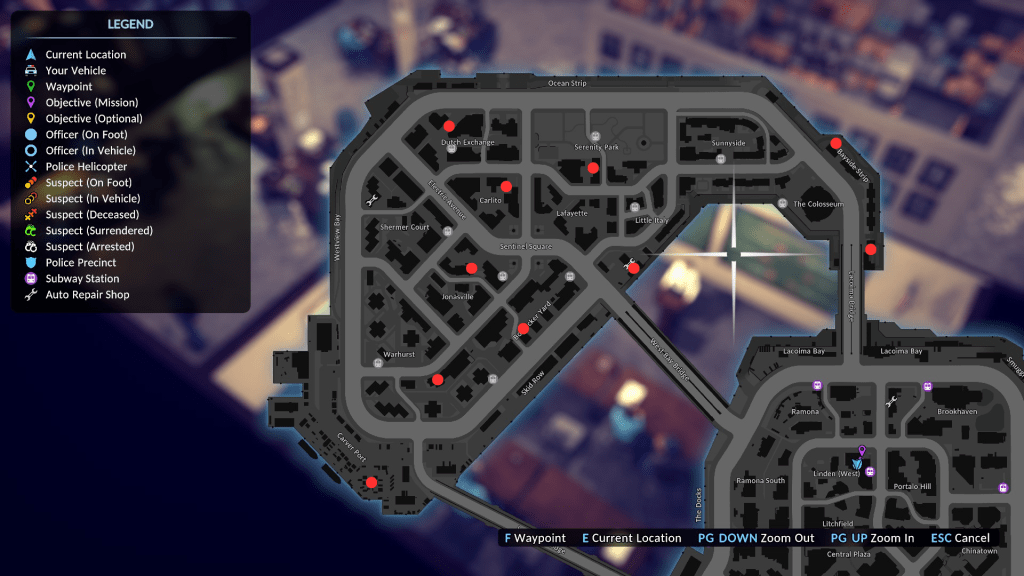 Artifact locations in North of Averno in The Precinct