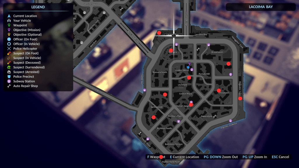 Artifact locations in South of Averno in The Precinct