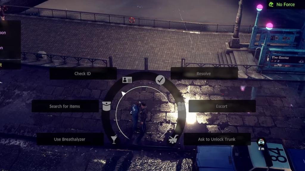 Arrest options in The Precinct