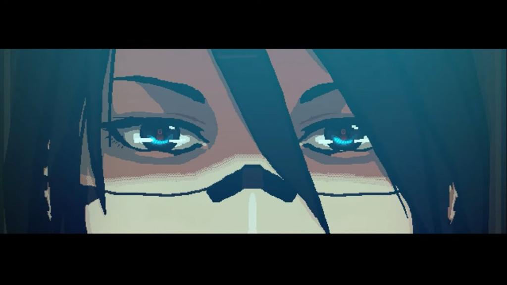 Looking at Elster's eyes in Signalis opening