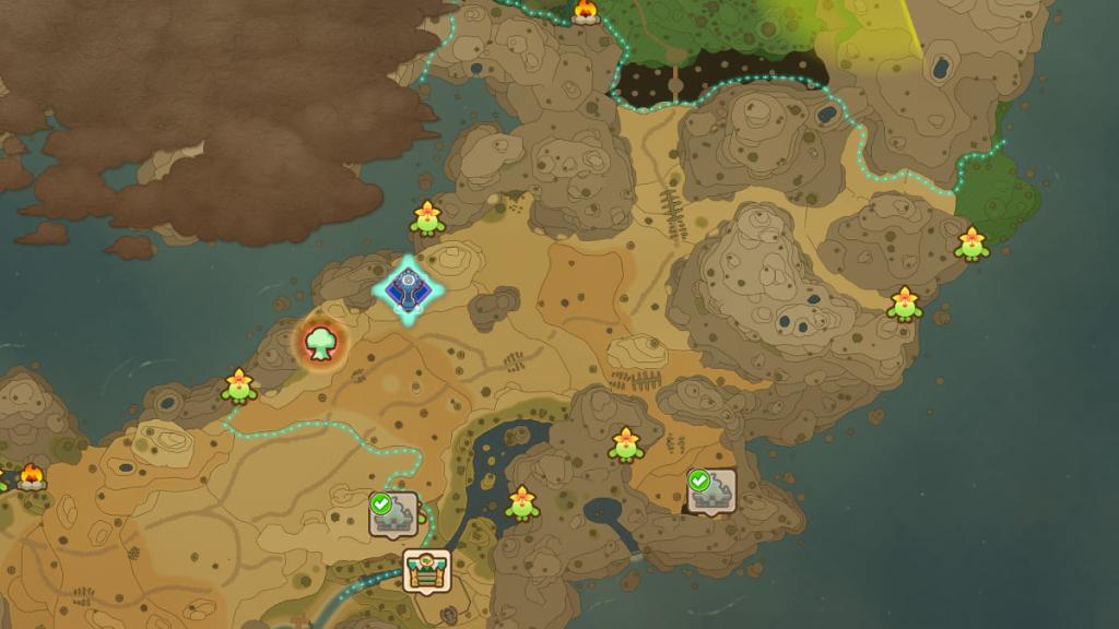 Fantasy Life i East Dryridge Desert Leafe map