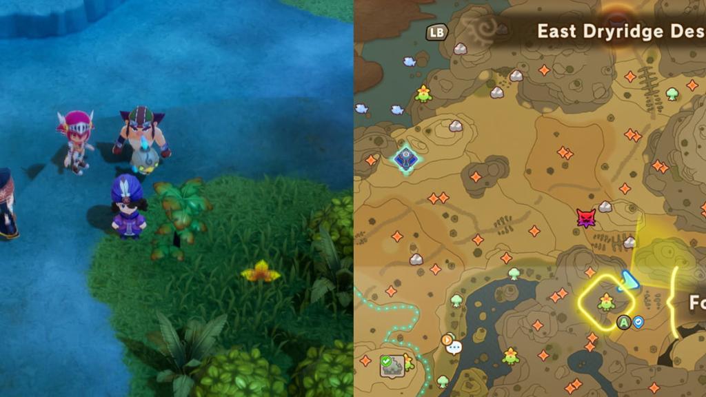 Fantasy Life i East Dryridge Desert third Leafe location