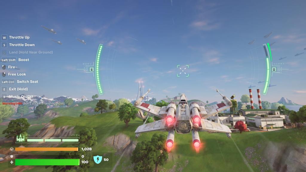 Fortnite X-Wing controls