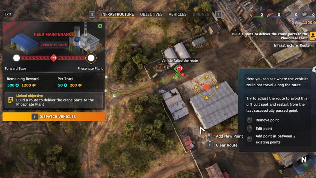 Roadcraft route failing