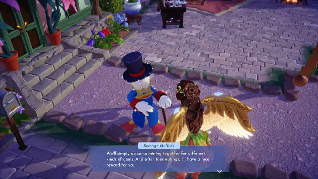 Scrooge talking about mining in DDV