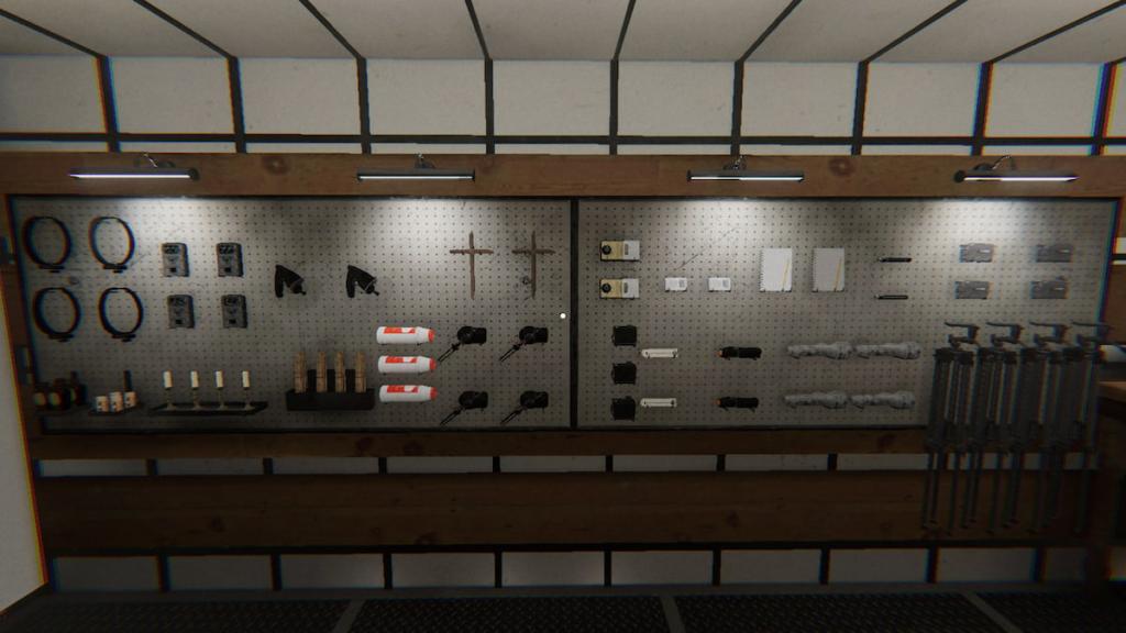 Challenge equipment hung on the wall in phasmophobia