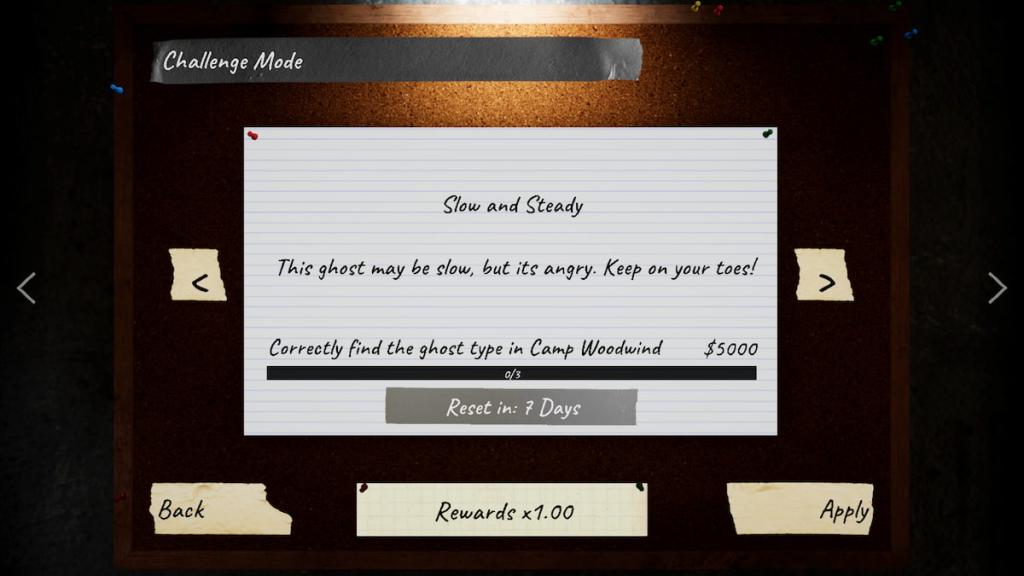 Weekly challenge mode in phasmophobia