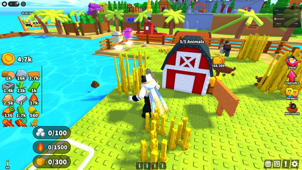 An Animal poop is floating in the water in Build an Island