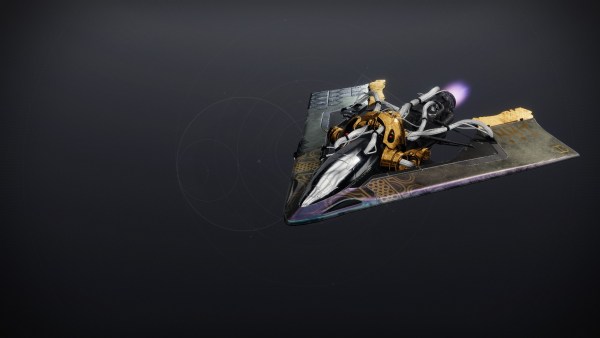 The Sails of Osiris uses a traditional ship model, but adds golden details and what looks to be a Vex-based turbine on top of it.