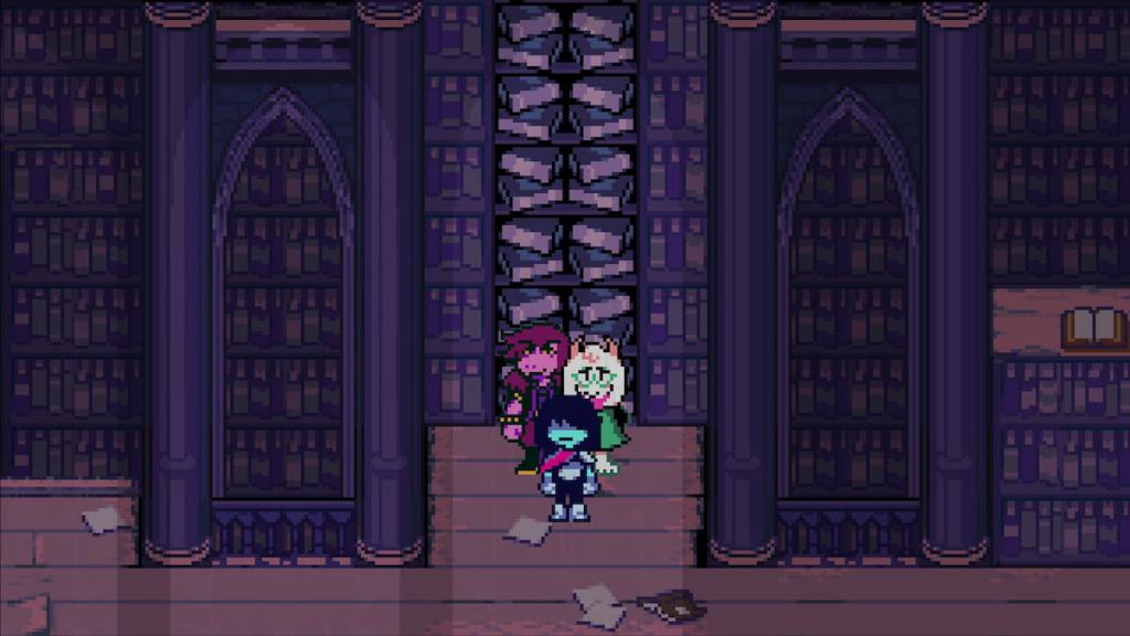 Deltarune Chapter 4 golden piano bookshelf ladder