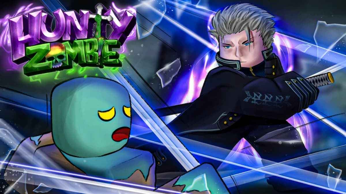 Arte de Hunty Zombie, jogo de ação com zumbis no Roblox