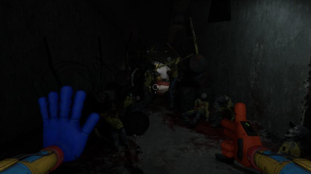 Corpses stacked against rebar and concrete in Poppy Playtime Chapter 4