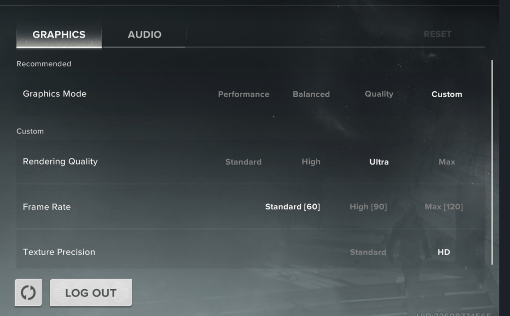 Destiny Rising graphics settings inside the game