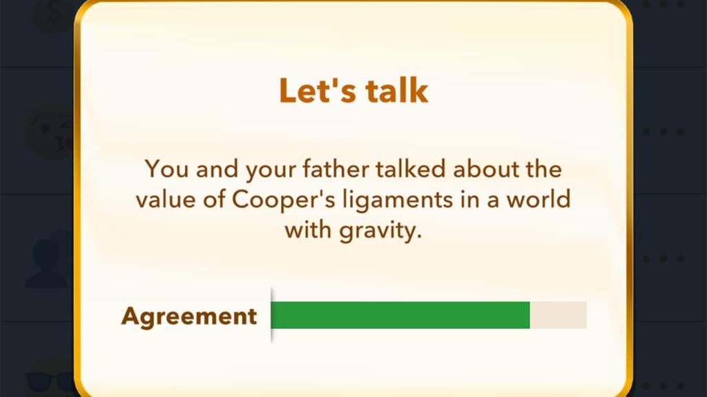BitLife agreement bar