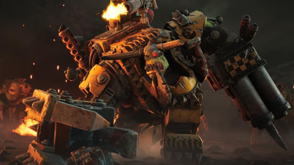 An ork in a machine in Dawn of War 4.