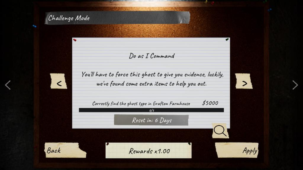 Do As I Command challenge description in Phasmophobia