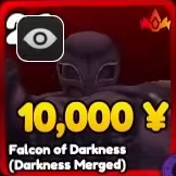 Falcon of Darkness (Darkness Merged) unit from Anime Rangers X Roblox experience.