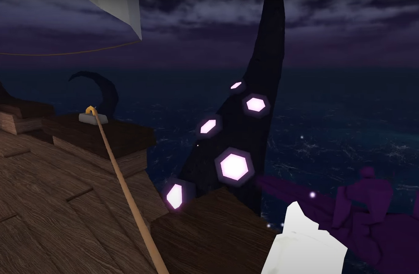 atirando no Kraken in Voyagers Roblox