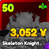 Skeleton Knight unit from Anime Rangers X Roblox experience.