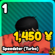 Speedster (Turbo) from the Anime Rangers X Roblox experience.
