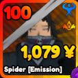 Spider [Emission] from the Anime Rangers X Roblox experience.