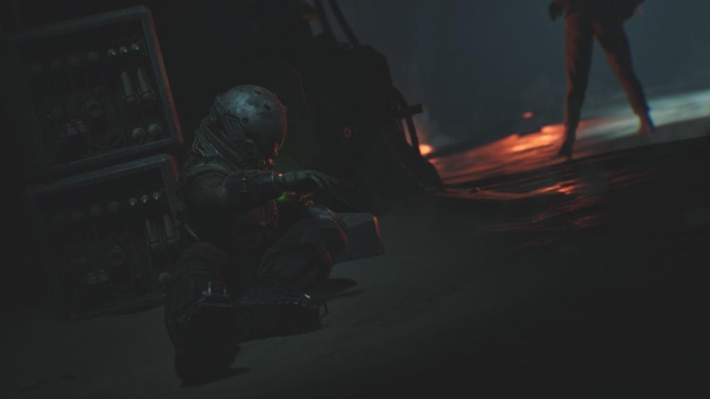 The Pathfinder waking up with Weronika stumbling in the background