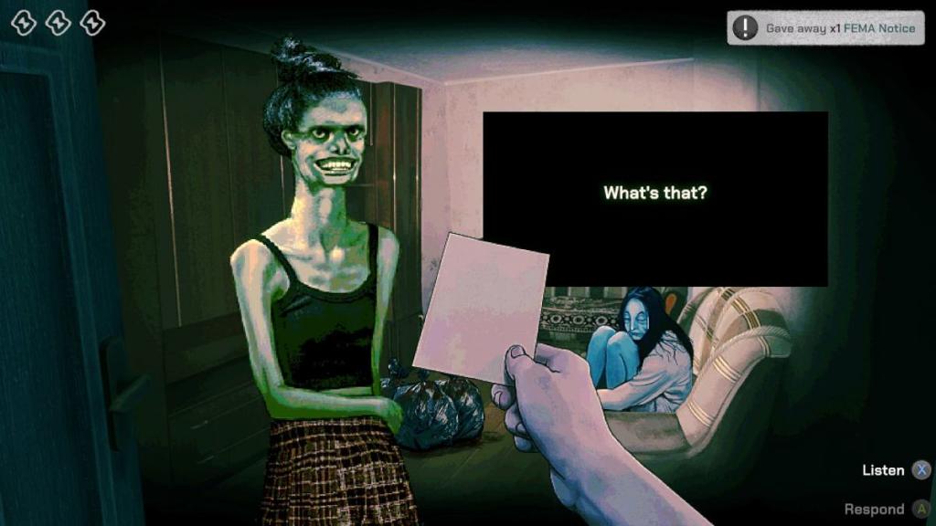 Handing the Cat lady a FEMA Notice