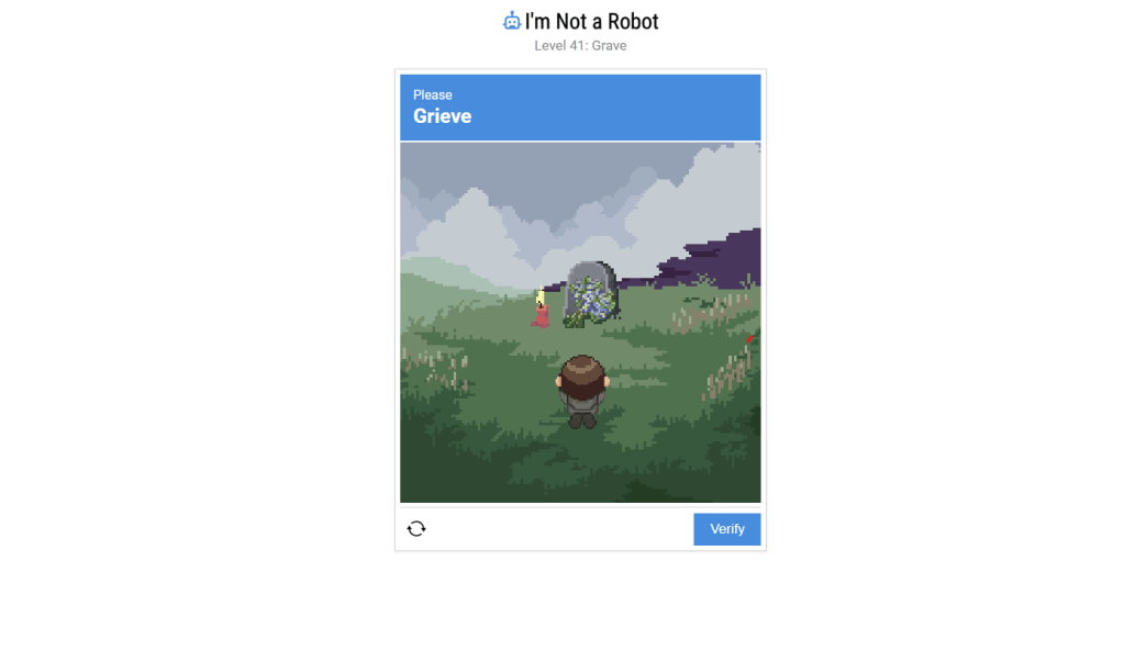 Grave game in I'm Not a Robot