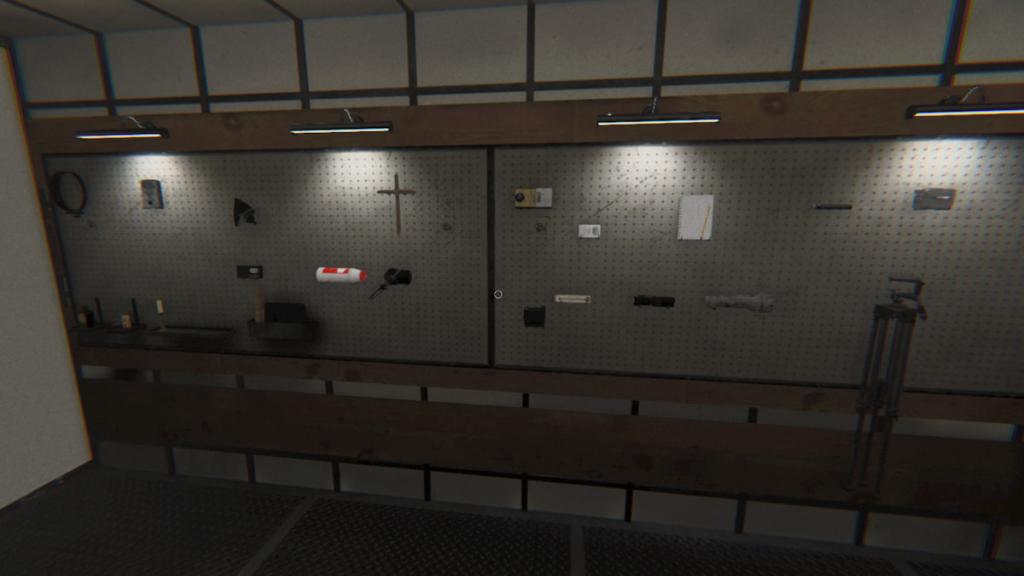 Challenge equipment hung on the wall in phasmophobia