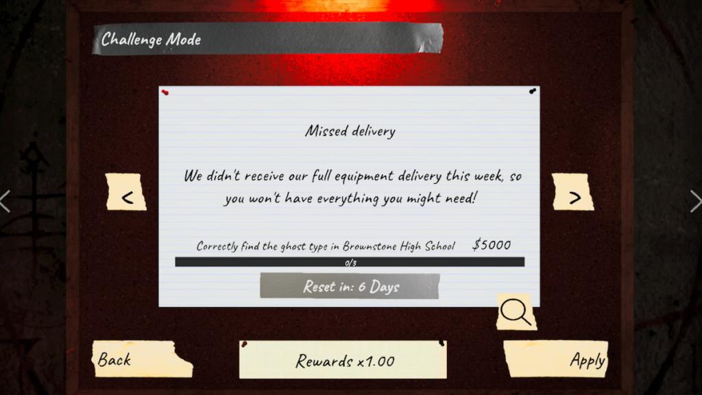 Weekly challenge mode in phasmophobia