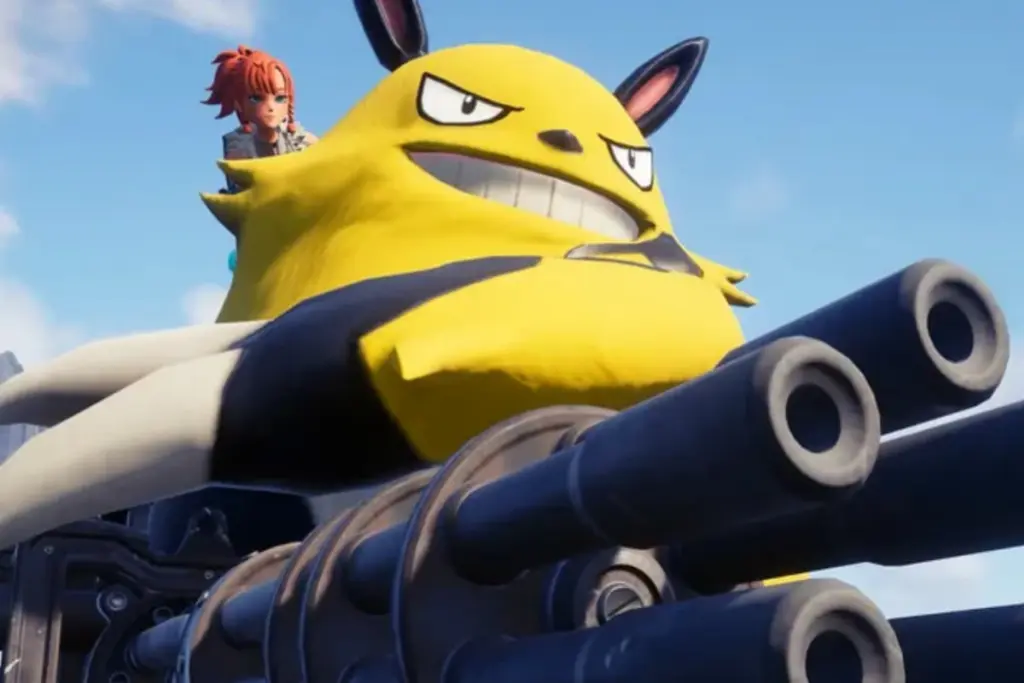 Palworld character on a tank