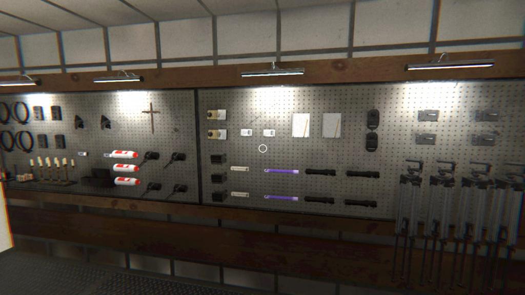 all challenge equipment hung on wall in phasmophobia