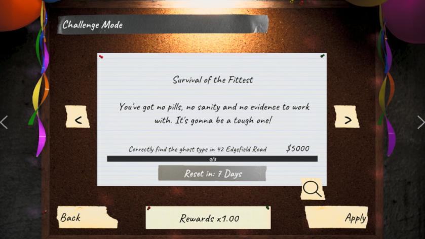 Weekly challenge mode in phasmophobia