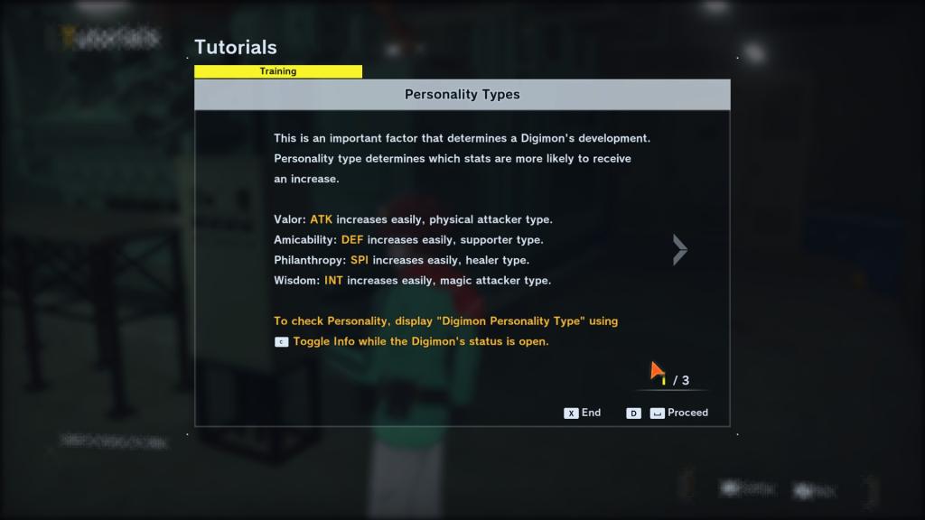 Personality type quadrants in Digimon Story Time Stranger