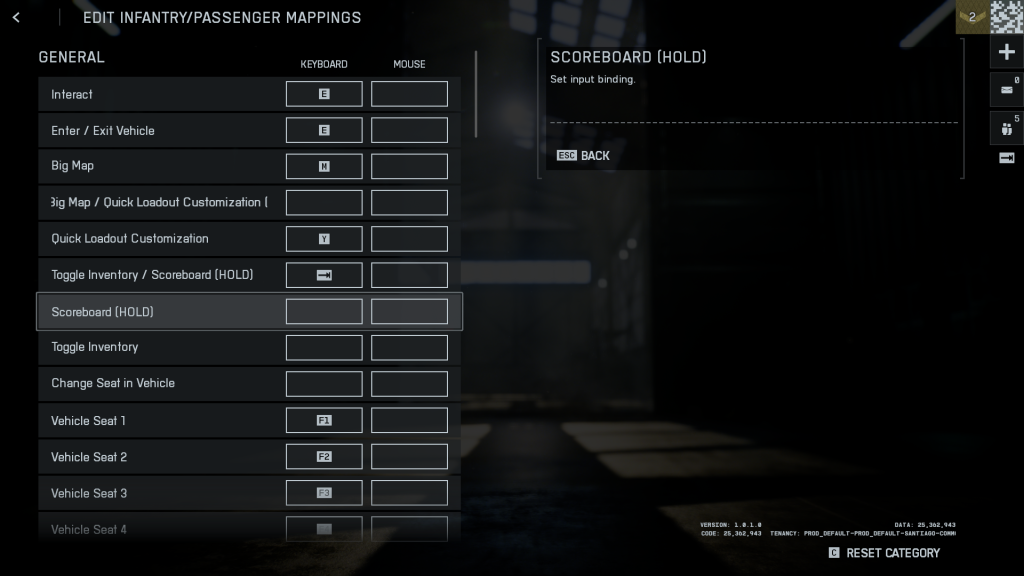 Default control bindings in Battlefield 6