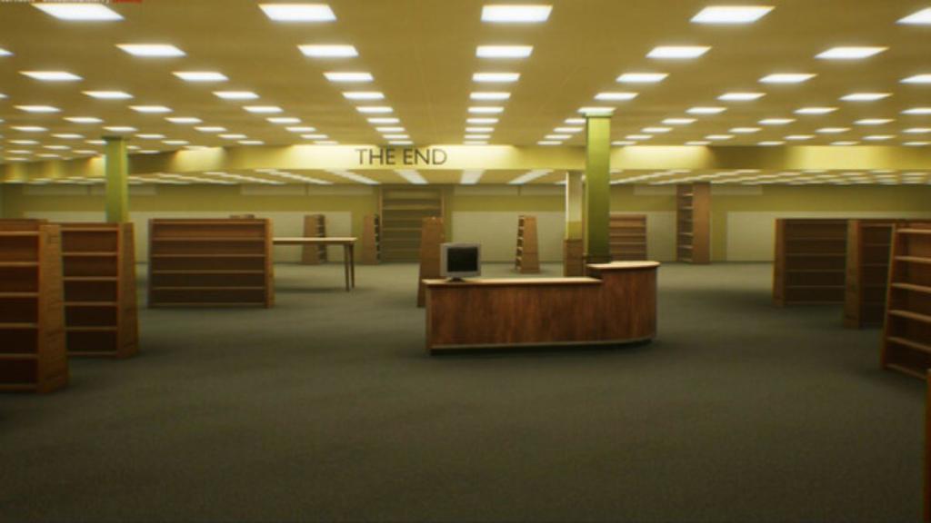 The library in The End level