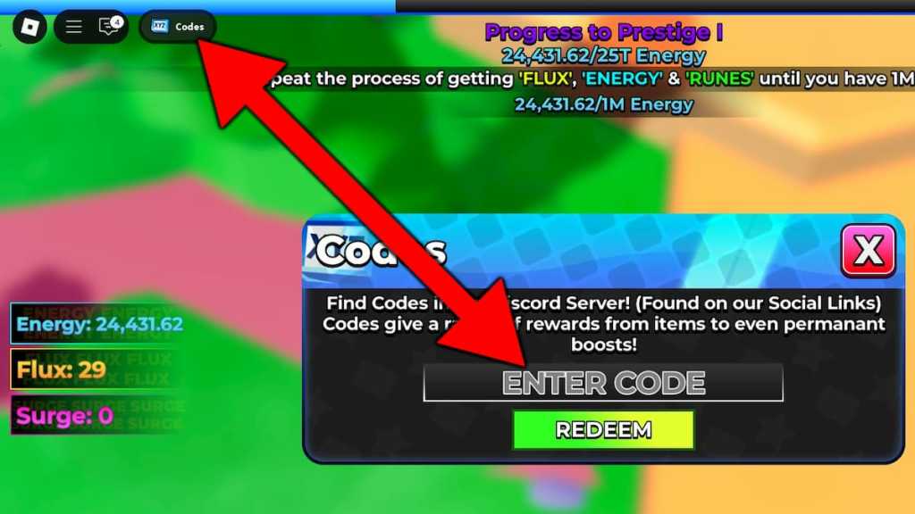 How to redeem Energy Incremental codes.