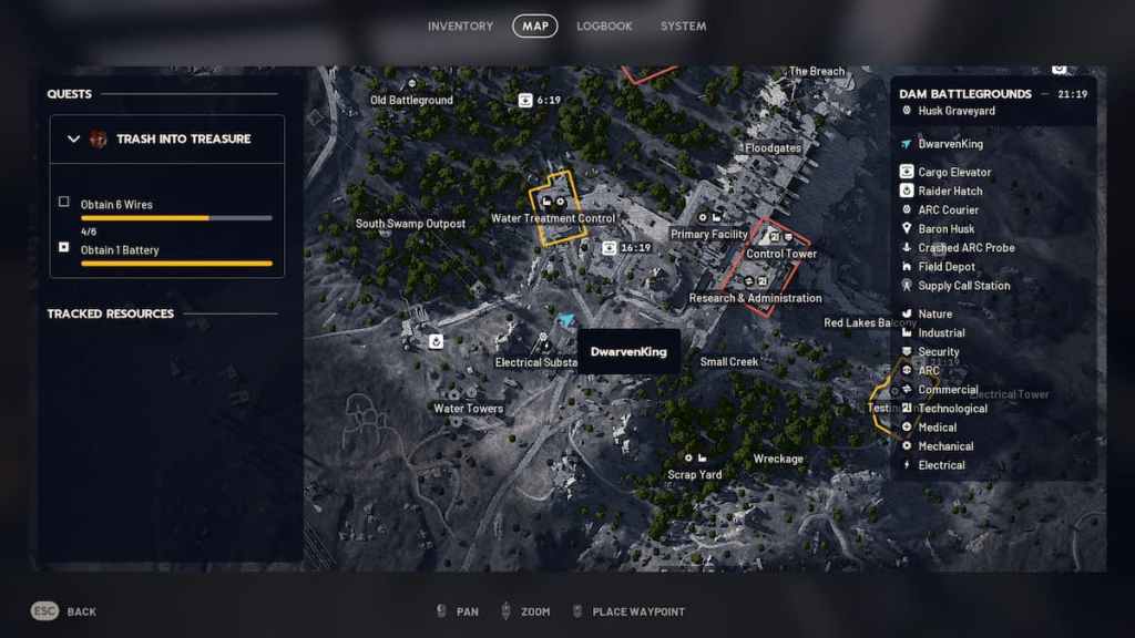 An overview of the entire Dam Battlegrounds map in ARC Raiders.
