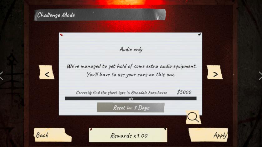 Weekly challenge mode in phasmophobia