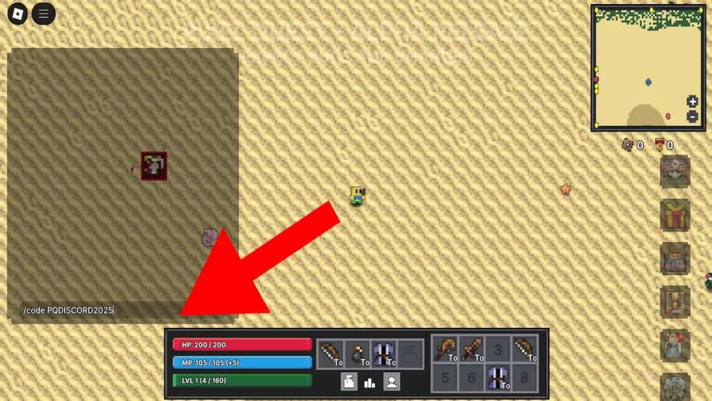 How to redeem codes in Pixel Quest.