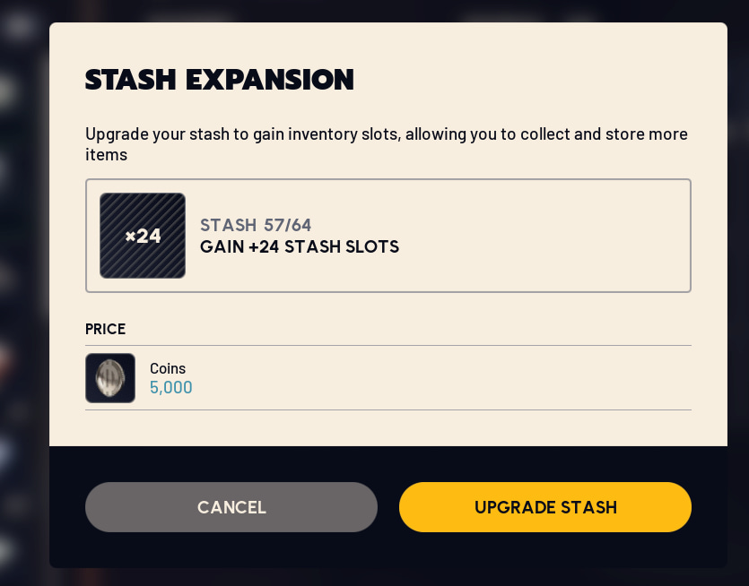 ARC Raiders Expand Stash screen