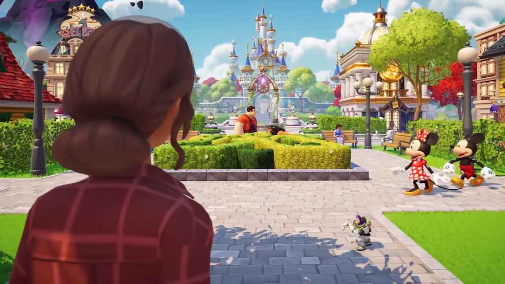 Looking at ralph and other villagers wandering in disney dreamlight valley