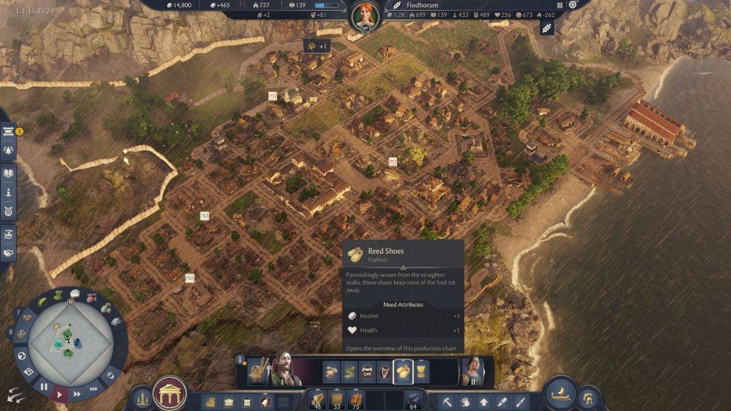 Overview of a town in Anno 117. 