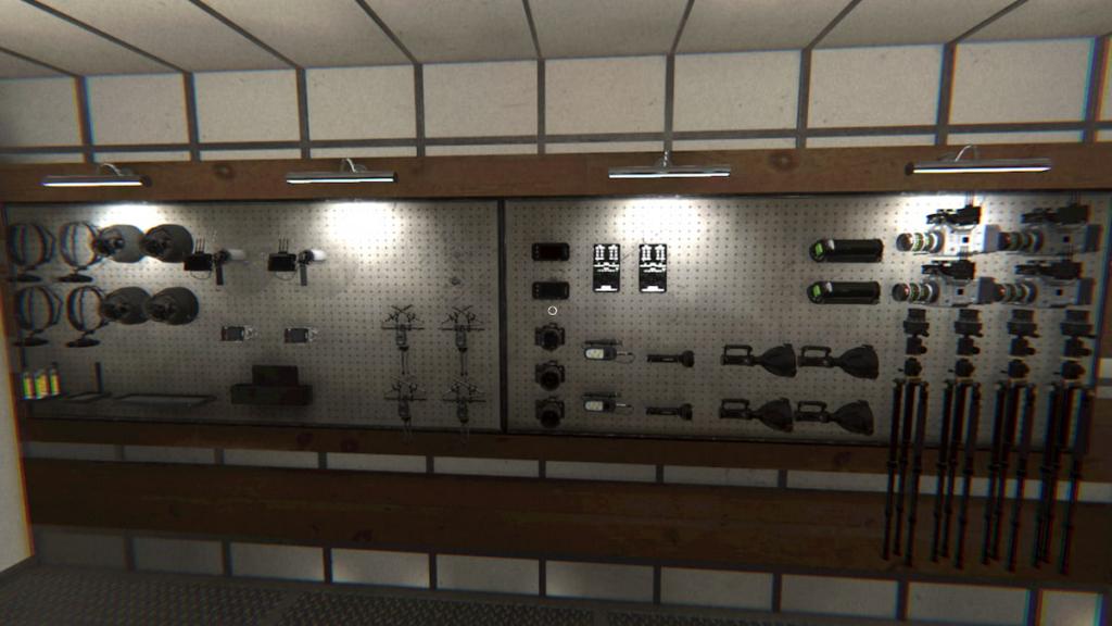 Challenge equipment hung on the wall in phasmophobia