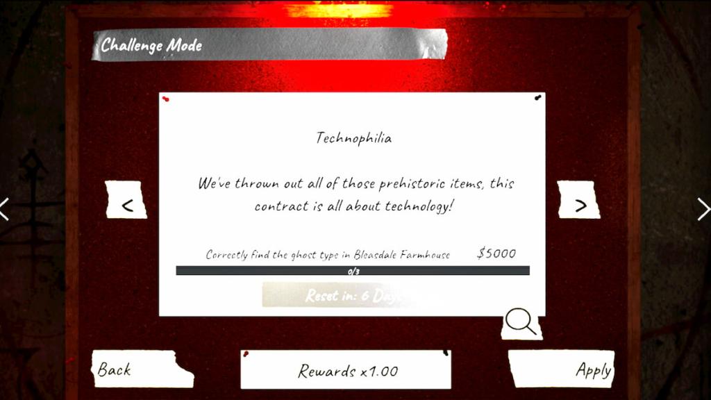 Weekly challenge mode in phasmophobia