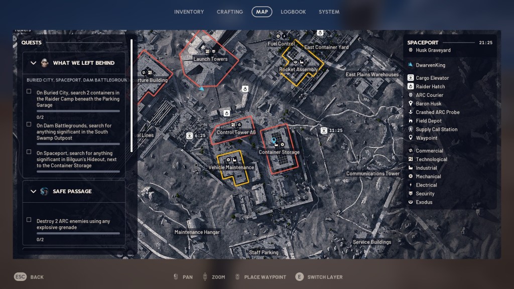 A 3D render of the Spaceport map in ARC Raiders. 