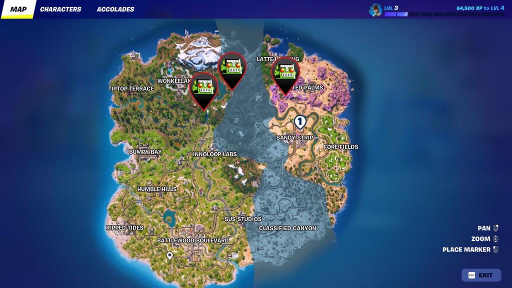 Quiet location in Fortnite