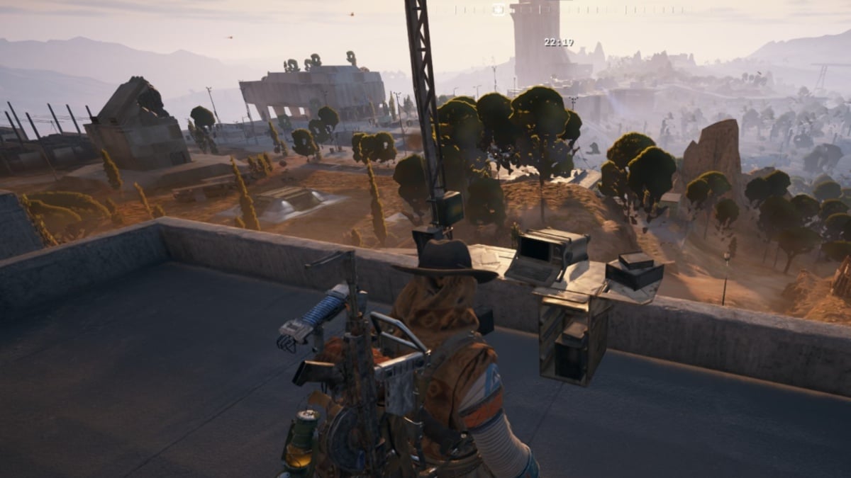 Player standing on a roof in ARC Raiders
