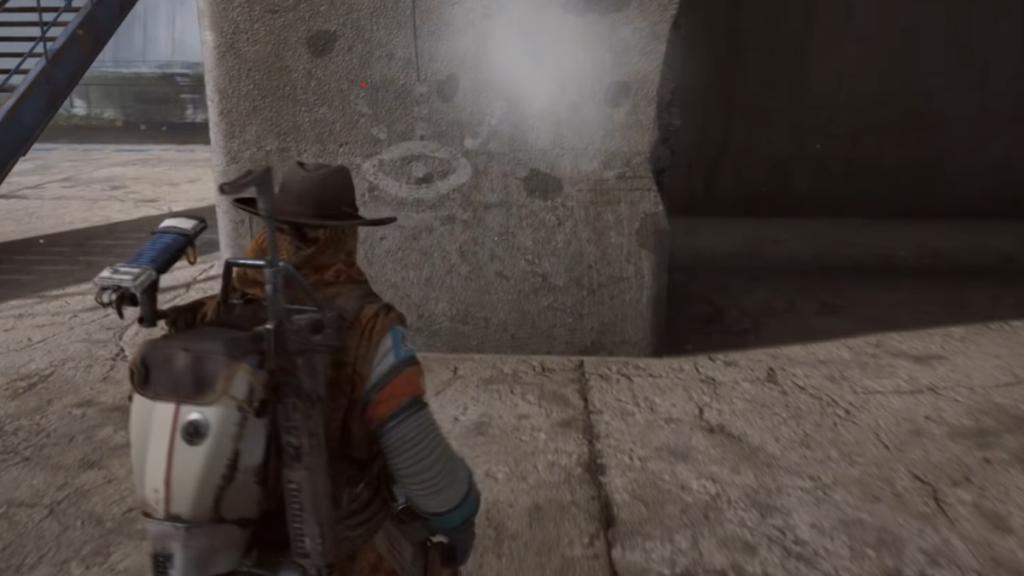 Spraying the South Trench Tower